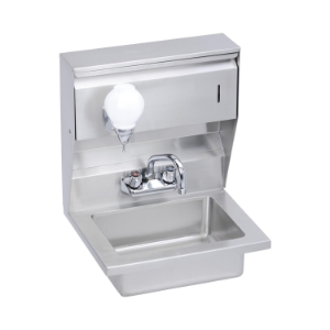 Elkay® EHS-18-STDX Economy Hand Sink, 18 in W x 14-1/2 in D x 22-3/8 in H, Stainless Steel