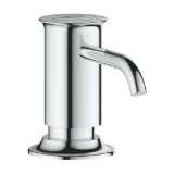 GROHE 40537000 Authentic Soap Dispenser, StarLight® Chrome, 15 oz Capacity, Deck Mount, Brass
