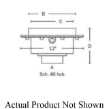 Sioux Chief FatMax™ 860-4PN Large Capacity Floor Drain with Ring and Strainer, 4 in Outlet, Hub Connection, PVC Drain