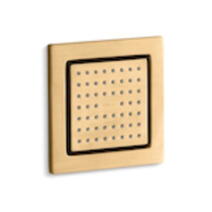 Kohler® 8002-2MB WaterTile® 1-Function Body Spray, Number of Spray Type: 54, Full Spray, 2.5 gpm Max Flow, Square Head, Wall Mount, Vibrant® Brushed Moderne Brass