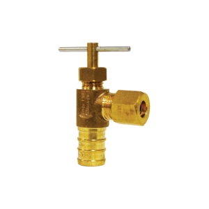 Viega 46322 PureFlow® Straight Pipe Adapter, 1/2 x 1/8 in Nominal, Crimp x CTS End Style, Brass