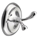 Moen® 5303CH Robe Hook, Yorkshire®, 2 Hooks, 3 in OAW x 2-1/4 in OAD x 3 in OAH, Zinc Alloy, Chrome