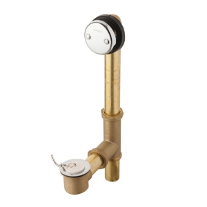 Gerber® G0041895 41-890 Series Chain and Stopper Bath Drain, 20 ga Brass, Polished Chrome