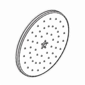 Moen® S112BN Raincan Shower Head, Weymouth™, 2.5 gpm, 1 Spray, Wall Mount, 10 x 2-7/3 in Head, Brushed Nickel