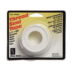 Cleanfit 70195 Standard Grade Thread Sealing Tape, 260 in L x 3/4 in W x 0.003 in THK, 3000 psi, PTFE