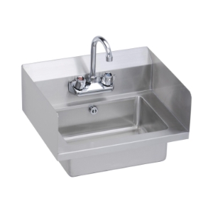 Elkay® EHS-18-SDX Economy Handwash Sink, 14 in L x 18 in W x 11 in H, Wall Mount, 18 ga 300 Stainless Steel, Buffed Satin