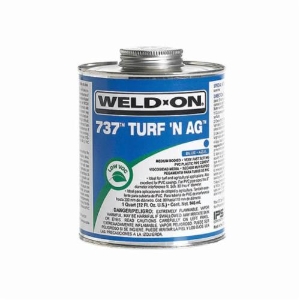 Weld-On® 737™ Turf N Ag™ 10989 Low VOC Medium Body Solvent Cement With Applicator Cap, 1 qt Container