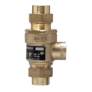 WATTS® 0061935 9D Backflow Preventer, 1/2 in Nominal, Union FNPT x Union Joint End Style, Forged Brass Body, Dual Check