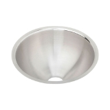 Elkay® ELUH9 Asana™ Bathroom Sink, Circular, 11-3/8 in W x 11-3/8 in D x 4-3/4 in H, Under Mount, Stainless Steel, Lustertone