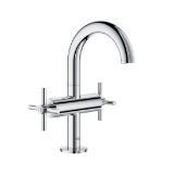 GROHE 21031003 21031_3 Atrio® M-Size Bathroom Faucet, Residential, 1.2 gpm Flow Rate, 6-7/16 in H Spout, 1 Handle, Pop-Up Drain, 1 Faucet Hole, Polished Chrome