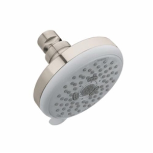 Hansgrohe 04071820 Croma E 100 3-Jet Shower Head, Number of Spray Type: 3, Full/Pulsating Massage/Intense Turbo Spray, 2.5 gpm Max Flow, Wall Mount, Brushed Nickel