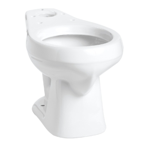 Mansfield® 130 WH Alto™ Toilet Bowl Only, White, Round Shape, 12 in Rough-In, 15-1/8 in H Rim, 2 in Trapway