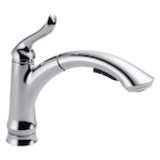 DELTA® 4353-DST Linden® Kitchen Faucet, 1.5 gpm Flow Rate, 120 deg Swivel Spout, Chrome, 1 Handle, 1/3 Faucet Holes