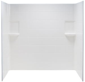 ELM® 670WHT Bathtub Wall, Topaz™, 59 in H, Fiberglass