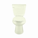 Gerber® GVP2150209 2-Piece Toilet, Viper™, Round Bowl, 15 in H Rim, 12 in Rough-In, 1.6 gpf, Biscuit