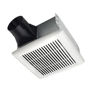 Broan® A110 InVent™ Single Speed Bathroom Ventilation Fan, 110 cfm, 4 in Dia Duct, 47.3 W, 120 VAC, 0.4 A, 3 Sones