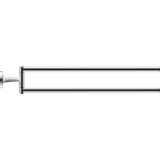 DURAVIT 0099411000 Starck T Towel Rail, 15-3/8 in L Bar, 2-1/4 in OAH x 3-1/2 in OAD, Polished Chrome