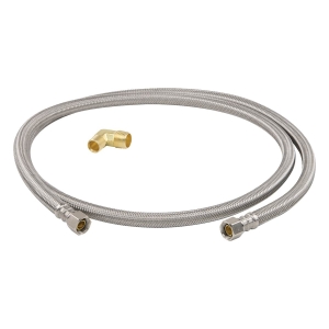 PlumbShop® PLS1-60DW6 F Dishwasher Connector, 3/8 in Nominal, FIP End Style, 60 in L, 125 psi Working, Polymer