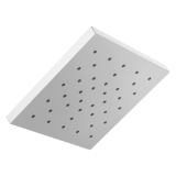 DELTA® 52161-PR25 Universal Showerhead with H2Okinetic® Technology and Touch-Clean® Technology, 2.5 gpm Max Flow, 1 Spray, 12 in L x 12 in W x 2-5/8 in H Head, Lumicoat® Chrome