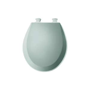 Bemis® 7B500EC 162 Toilet Seat with Cover, Round Bowl, Closed Front, Wood, Silver, Quick Release Hinge