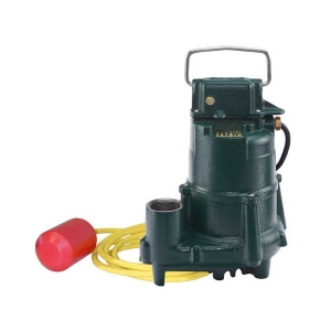 Zoeller® 2098-0005 2000 Single Seal High Temperature Submersible Dewatering Pump, 66 gpm Flow Rate, 1 ph, 1/2 hp, Cast Iron
