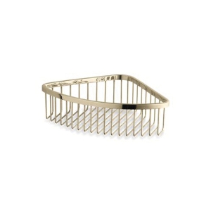 Kohler® 1897-AF Large Corner Shower Basket, 3 in H x 8-1/16 in W x 8-1/16 in D, Stainless Steel, Vibrant® French Gold