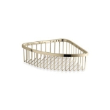 Kohler® 1897-AF Large Corner Shower Basket, 3 in H x 8-1/16 in W x 8-1/16 in D, Stainless Steel, Vibrant® French Gold