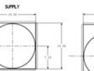 Ducane™ Square to Round Duct Adaptor Kit, 14.5 x 14.5" & 14.5 x 17.25" to 14" Round