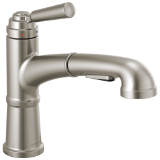 Peerless® P6923LF-SS Pull-Out Kitchen Faucet, Westchester™, 1.5 gpm Flow Rate, 120 deg Spout, Stainless, 1 Handle