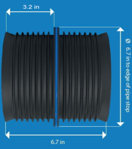 Fernco® IC66P 6in Internal Pushfit Coupling