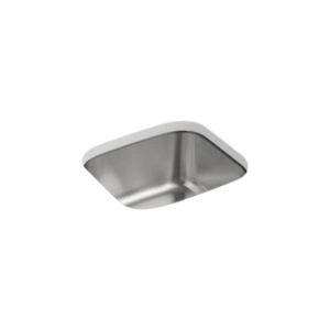 Sterling® 11448-NA Kitchen Sink with SilentShield® Technology, Springdale®, Luster, Rectangle Shape, 14-1/4 in L x 15-3/4 in W, 16-1/4 in L x 17-3/4 in W x 8 in H, Under Mount, 18 ga Stainless Steel