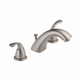 DELTA® 3530LF-SSMPU Classic Widespread Lavatory Faucet, Commercial, 1.5 gpm Flow Rate, 2-3/8 in H Spout, 6 to 16 in Center, Stainless, 2 Handles, Pop-Up Drain