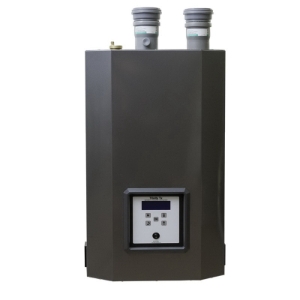 NTI Tx101 Trinity TX Gas Boiler, Liquid Propane/Natural Gas Fuel, 80000 Btu/hr Net IBR, 12625 to 101000 Btu/hr Input, Direct Vent, Stainless Steel Housing, 1 in NPT Water/1/2 in NPT Gas Connection, Direct Spark Ignition