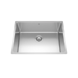 Kindred BSU1825-9N Brookmore Undermount Sink, 18 Gauge, Stainless Steel, Single Bowl, 24.7" L x 18.2" W