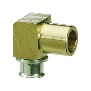 Viega 89312 PureFlow® 90 deg Elbow, 5/8 x 3/4 in, PEX Press x C, Bronze