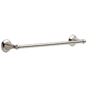 DELTA® 70018-SS Windemere® Towel Bar, 18 in L Bar, 3-1/2 in OAD x 2-5/32 in OAH, Brass, Stainless Steel