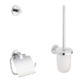 GROHE 40407001 City Restroom Accessories Set, Essentials, 1 Pockets, Glass/Metal