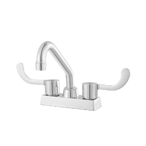 FIAT® A1000 Centerset Faucet, Commercial, 2 gpm Flow Rate, 4 in Center, 360 deg Swing/Aerated Spout, Polished Chrome