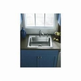 Sterling® 14631-3-NA Kitchen Sink with SilentShield® Technology, Middleton®, Luster, Rectangle Shape, 3 Faucet Holes, 25 in L x 22 in W x 6 in H, Top Mount, 20 ga Stainless Steel