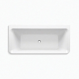 Sterling® 96134-0 Unwind™ Back-To-Wall Seamless Bathtub, 66-15/16 in L x 31-1/2 in W, Center Toe-Tap Drain, White