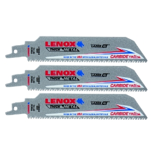 Lenox® Lazer CT™ 2058828 Reciprocating Saw Blade, 6 in L x 1 in W, 8 TPI, Carbide Body
