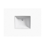Kohler® 2339-7 Memoirs® Bathroom Sink with Overflow, Rectangular Shape, 20-11/16 in W x 17-5/16 in D x 8-5/8 in H, Undermount, Vitreous China, Black