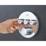 GROHE 29138000 Thermostatic Trim, 9.5 gpm Valve, StarLight® Polished Chrome