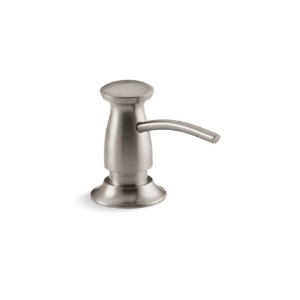 Kohler® 1893-C-VS Transitional Soap/Lotion Dispenser, 16 oz Capacity, Deck Mount, Solid Brass, Vibrant® Stainless