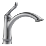 DELTA® 1353-AR-DST Linden® Kitchen Faucet, 1.8 gpm Flow Rate, 8 in Center, Swivel Spout, Arctic™ Stainless, 1 Handle