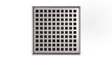 Infinity Drain® LQ52SS 5"x5" LQ5 Squares Pattern Strainer-2" Throat Satin Stainless Steel