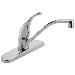 Peerless® P188200LF Kitchen Faucet, 1.8 gpm Flow Rate, Swivel Spout, Polished Chrome, 1 Handle