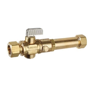 dahl dahal-Eco™ mini-ball™ 521LB-33-33LD Straight No Solder Valve With Drain/Waste, 5/8 in Nominal, Compression End Style, Brass Body