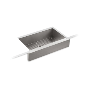 Kohler® 3943-NA Vault™ 35-1/2 in Undermount Single-Bowl Farmhouse Kitchen Sink, Stainless Steel
