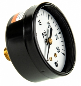 Weil-McLain® 510-218-045 Pressure Gauge 0-30 PSIG, 2½" Dial, ¼" N.P.T. Bottom Mount